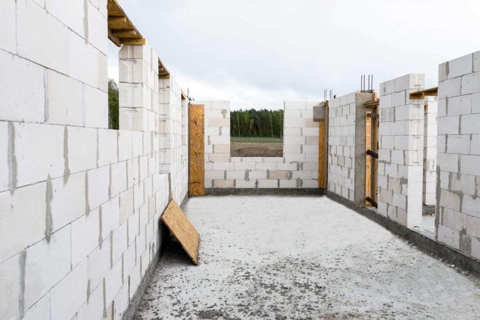 Газобетонен зид на стени за изграждане на къща